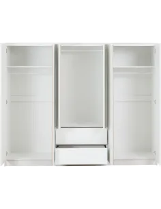 Malvern 6 Door 2 Drawer Wardrobe - White 2