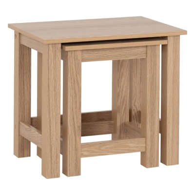 Tessa Nest Of 2 Tables - Natural Oak Effect