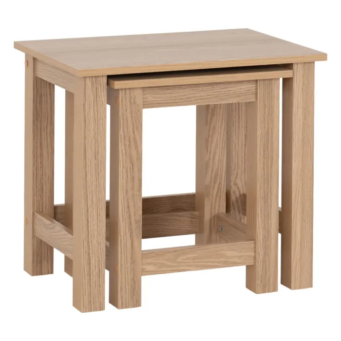 Tessa Nest Of 2 Tables - Natural Oak Effect