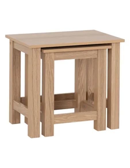 Tessa Nest Of 2 Tables - Natural Oak Effect