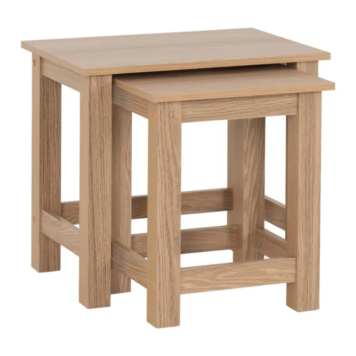 Tessa Nest Of 2 Tables - Natural Oak Effect