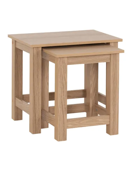 Tessa Nest Of 2 Tables - Natural Oak Effect