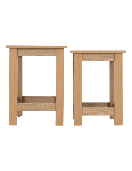 Tessa Nest Of 2 Tables - Natural Oak Effect