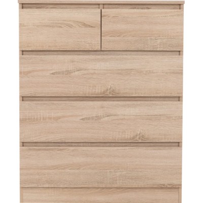 Malvern 3+2 Drawer Chest - Sonoma Oak Effect