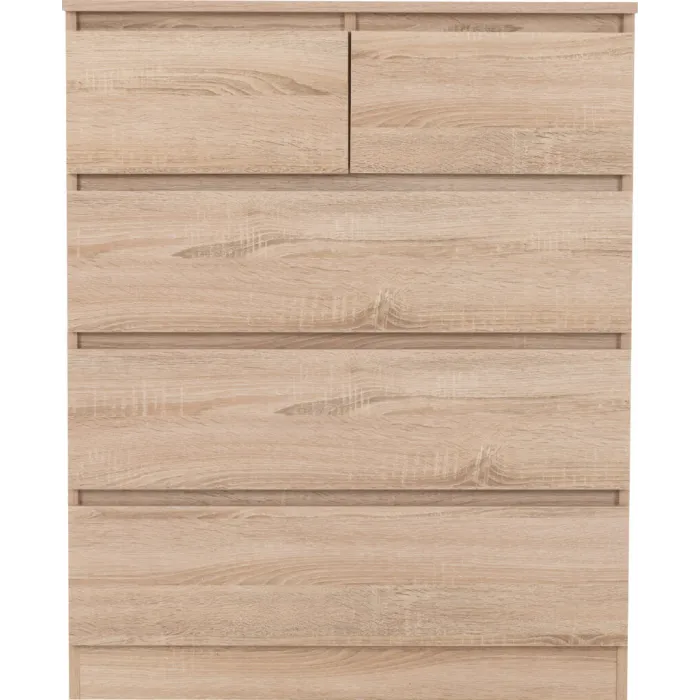 Malvern 3+2 Drawer Chest - Sonoma Oak Effect