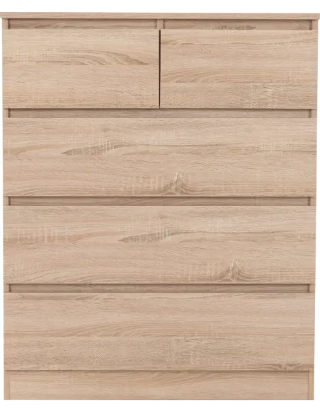 Malvern 3+2 Drawer Chest - Sonoma Oak Effect