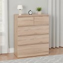 Malvern 3+2 Drawer Chest - Sonoma Oak Effect