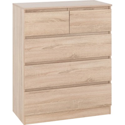 Malvern 3+2 Drawer Chest - Sonoma Oak Effect
