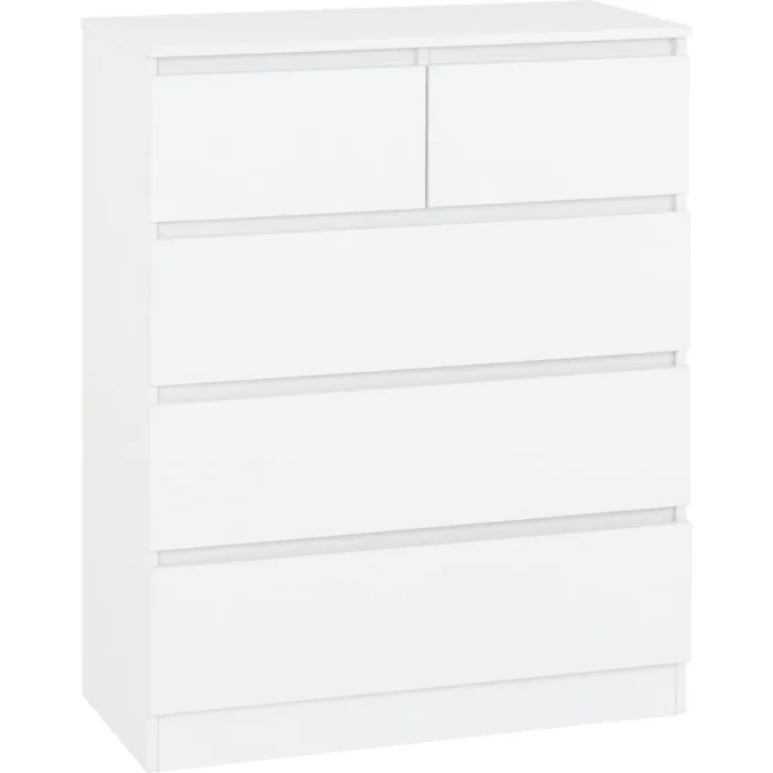 Malvern 3+2 Drawer Chest - White