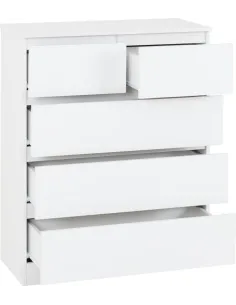 Malvern 3+2 Drawer Chest - White 2