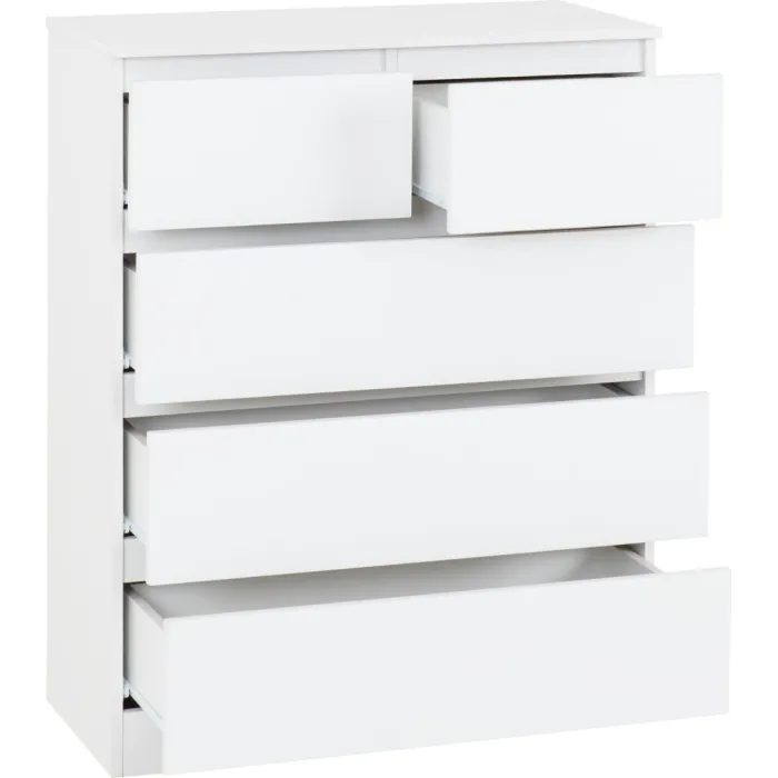 Malvern 3+2 Drawer Chest - White