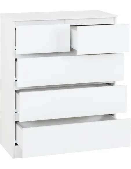 Malvern 3+2 Drawer Chest - White