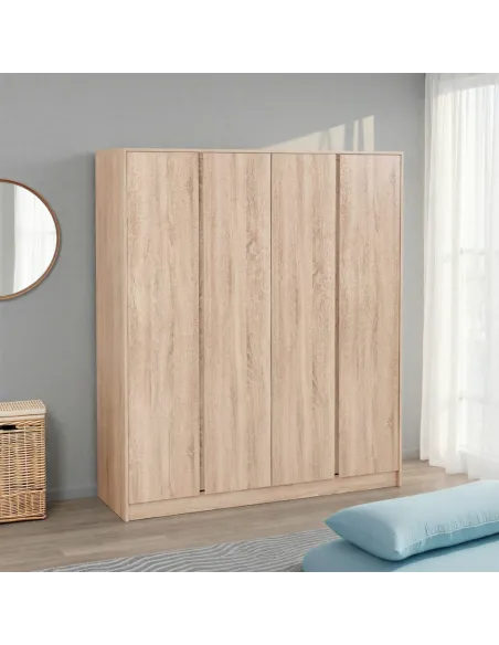 Malvern 4 Door Wardrobe - Sonoma Oak Effect
