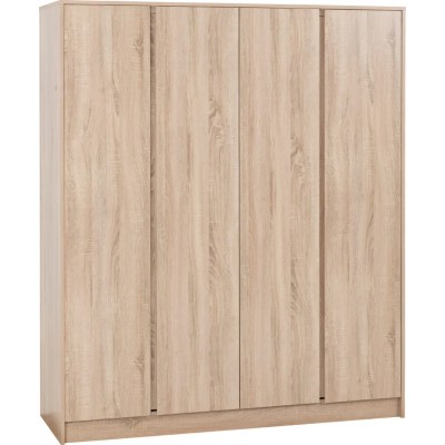 Malvern 4 Door Wardrobe - Sonoma Oak Effect
