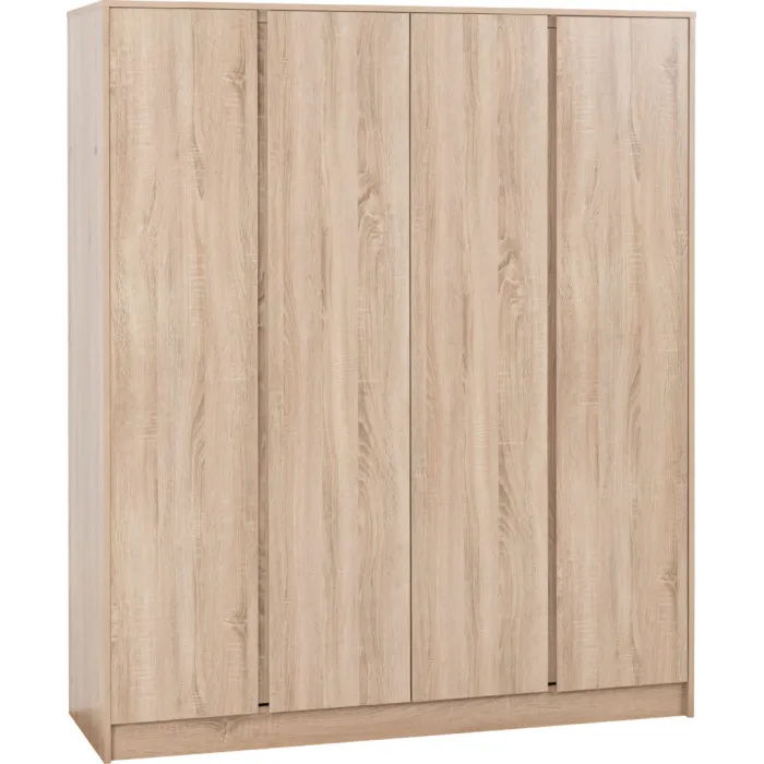 Malvern 4 Door Wardrobe - Sonoma Oak Effect