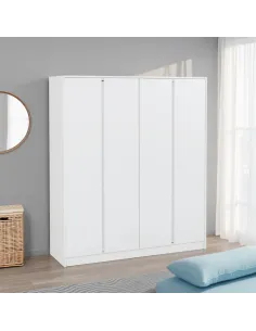 Malvern 4 Door Wardrobe - White