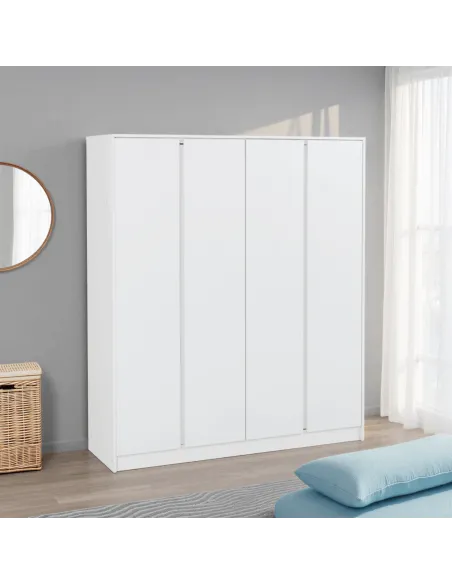Malvern 4 Door Wardrobe - White