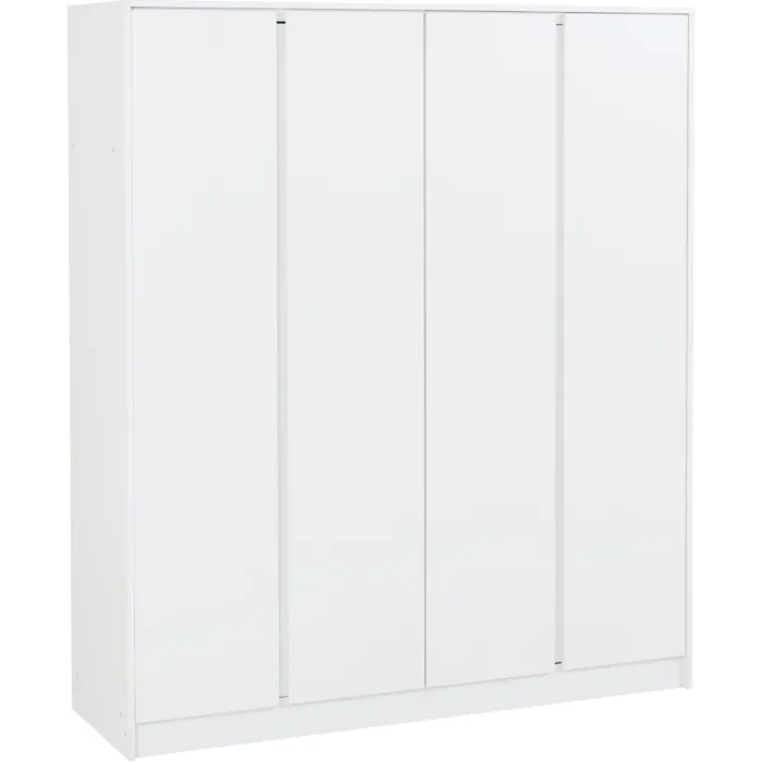 Malvern 4 Door Wardrobe - White