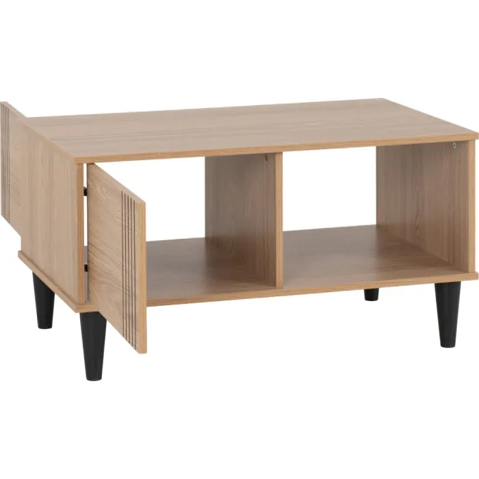 Tessa 1 Door Coffee Table - Natural Oak Effect