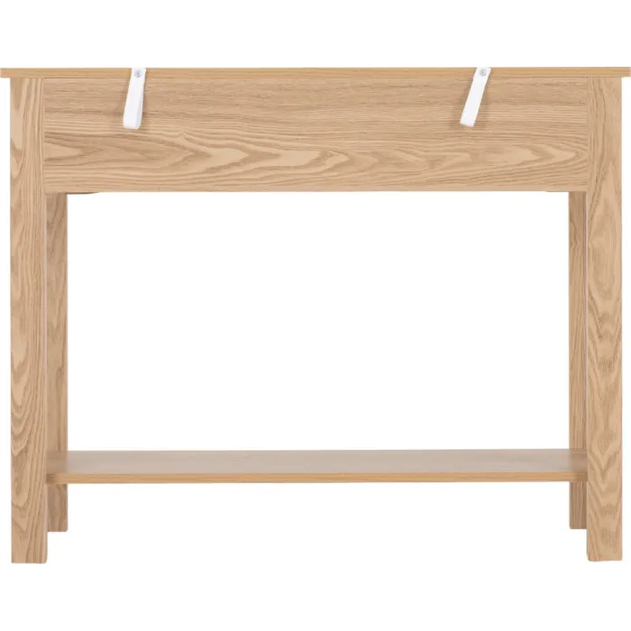 Tessa 2 Drawer Console Table - Natural Oak Effect