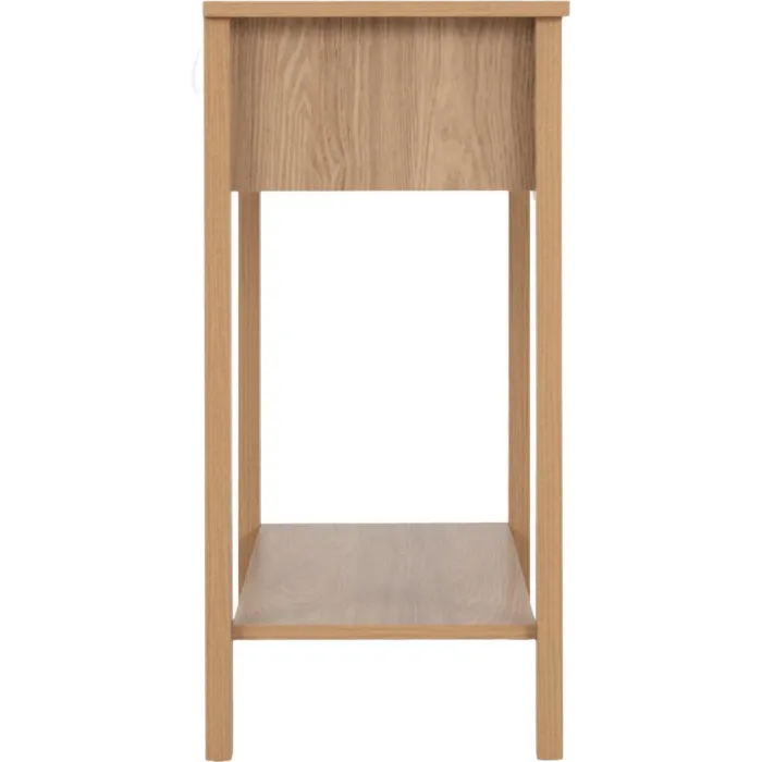 Tessa 2 Drawer Console Table - Natural Oak Effect