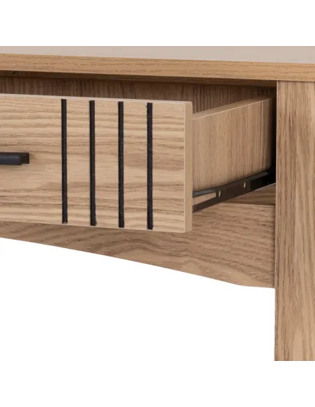 Tessa 2 Drawer Console Table - Natural Oak Effect