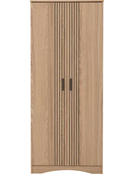 Tessa 2 Door Wardrobe - Natural Oak Effect