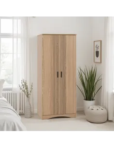 Tessa 2 Door Wardrobe - Natural Oak Effect