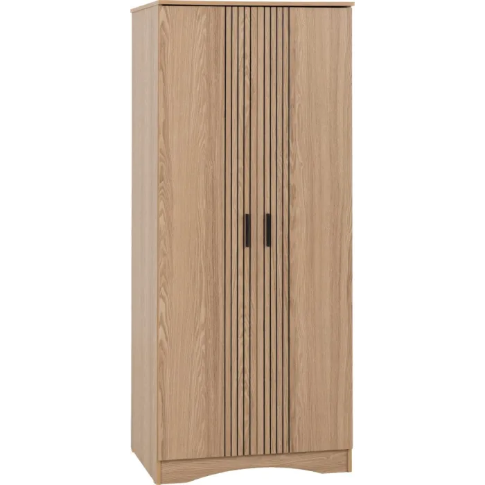Tessa 2 Door Wardrobe - Natural Oak Effect