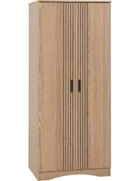 Tessa 2 Door Wardrobe - Natural Oak Effect