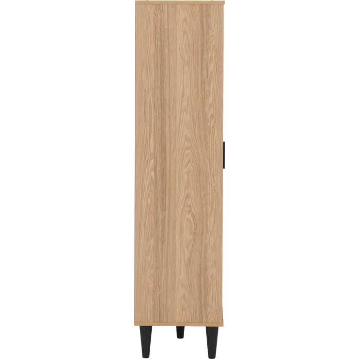 Tessa 1 Door Bookcase - Natural Oak Effect