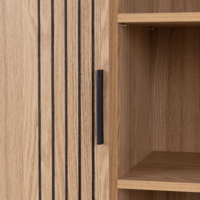 Tessa 1 Door Bookcase - Natural Oak Effect
