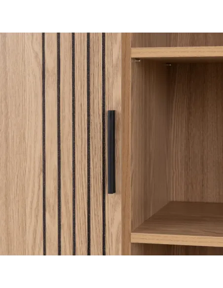 Tessa 1 Door Bookcase - Natural Oak Effect