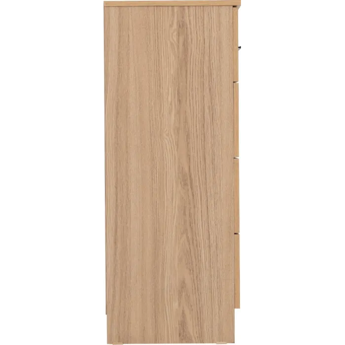 Tessa 3+2 Drawer Chest - Natural Oak Effect
