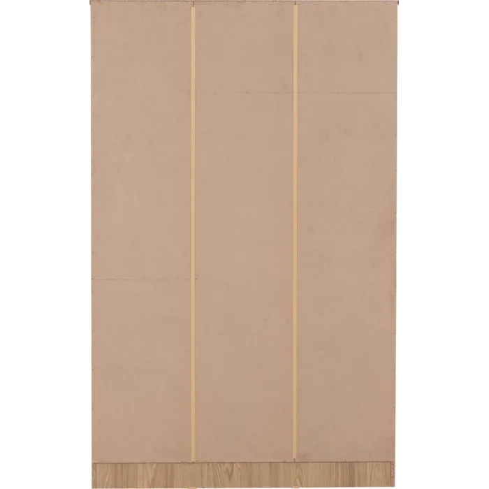 Tessa 3 Door Mirrored Wardrobe - Natural Oak Effect