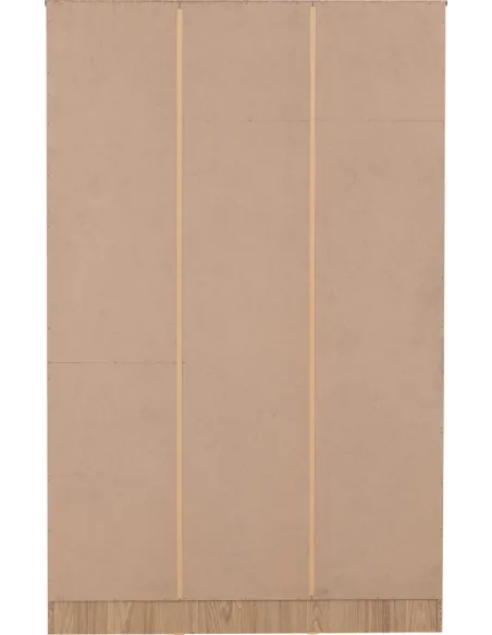 Tessa 3 Door Mirrored Wardrobe - Natural Oak Effect