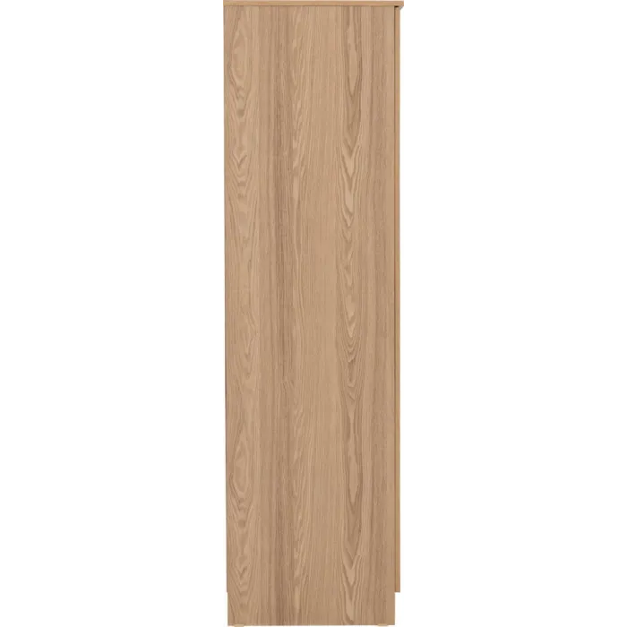 Tessa 3 Door Mirrored Wardrobe - Natural Oak Effect