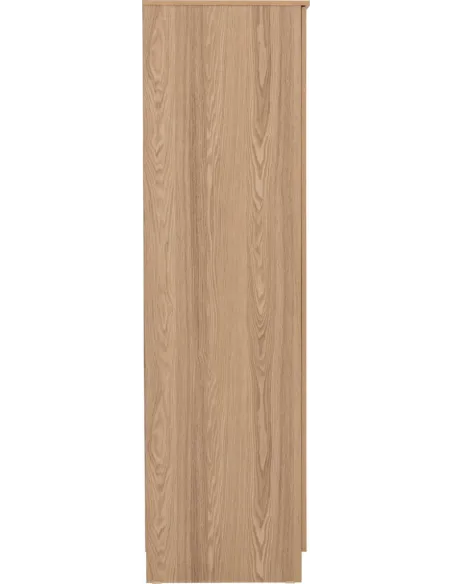Tessa 3 Door Mirrored Wardrobe - Natural Oak Effect