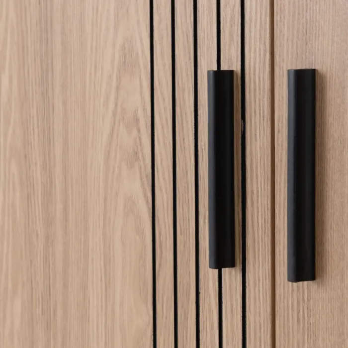Tessa 3 Door Mirrored Wardrobe - Natural Oak Effect