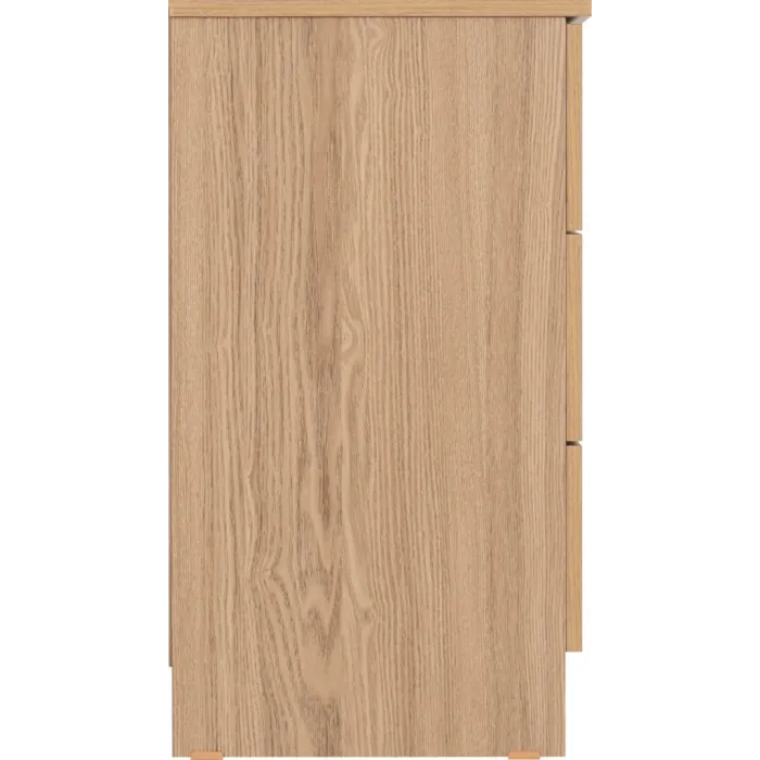 Tessa 3 Drawer Chest - Natural Oak Effect