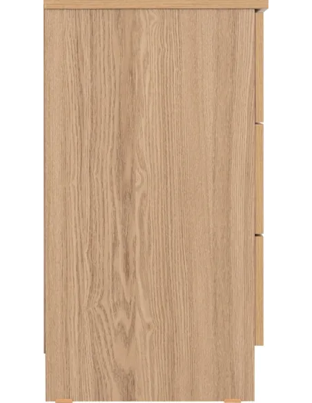 Tessa 3 Drawer Chest - Natural Oak Effect