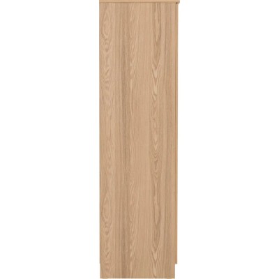Tessa 4 Door Mirrored Wardrobe - Natural Oak Effect
