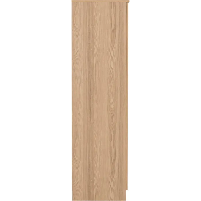 Tessa 4 Door Mirrored Wardrobe - Natural Oak Effect