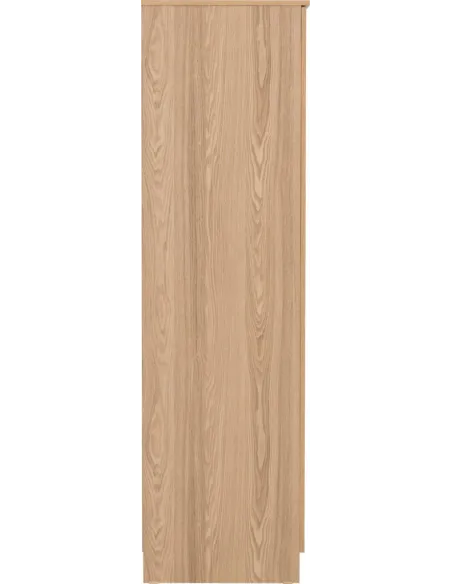 Tessa 4 Door Mirrored Wardrobe - Natural Oak Effect