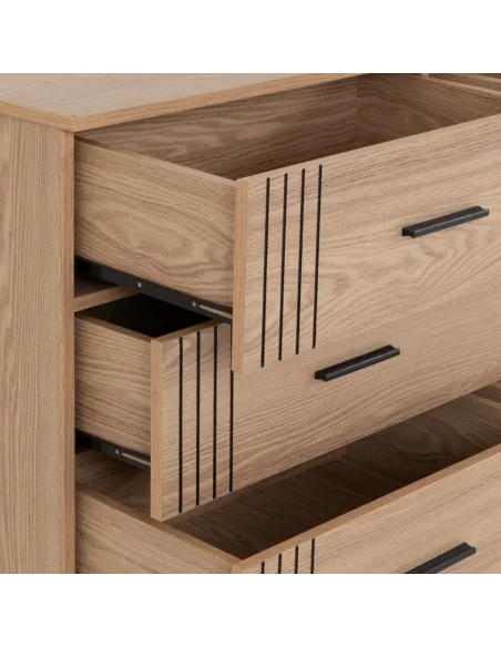 Tessa 6 Drawer Chest - Natural Oak Effect