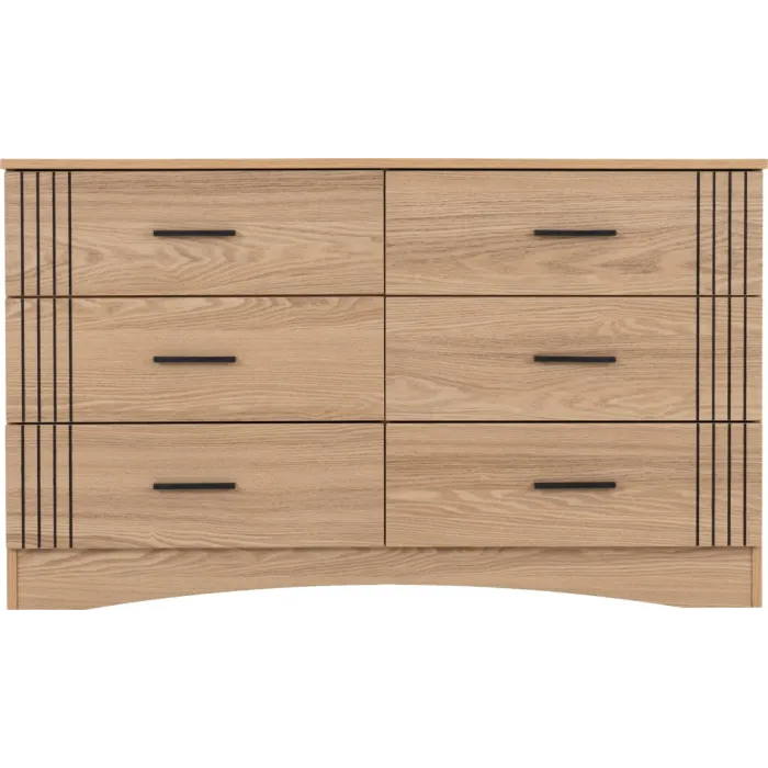 Tessa 6 Drawer Chest - Natural Oak Effect