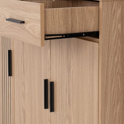 Tessa 3 Door 2 Drawer Sideboard - Natural Oak Effect
