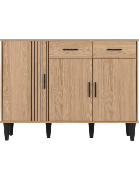 Tessa 3 Door 2 Drawer Sideboard - Natural Oak Effect