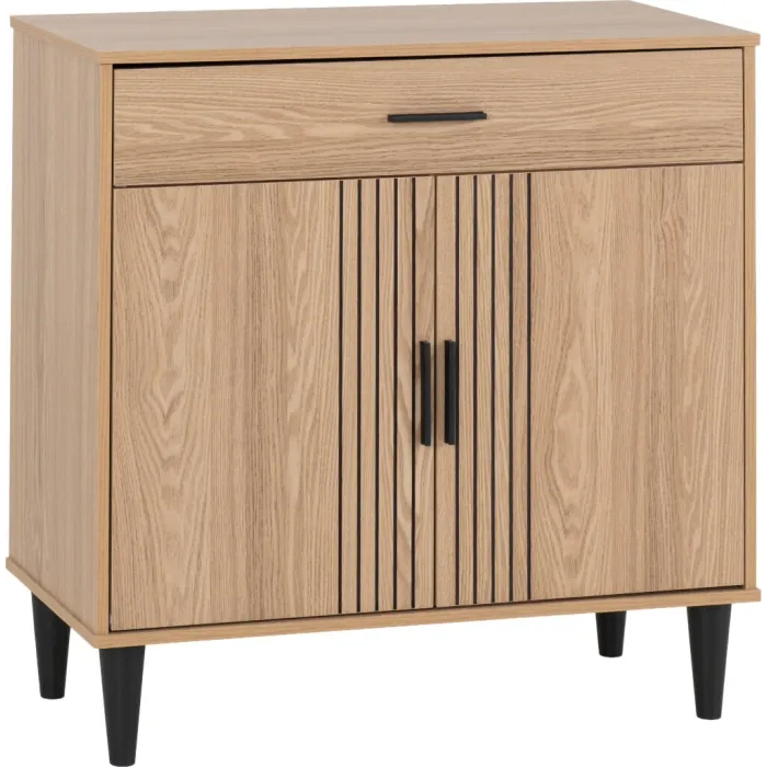 Tessa 2 Door 1 Drawer Sideboard - Natural Oak Effect