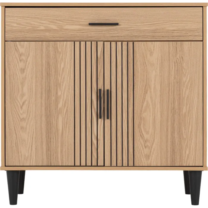 Tessa 2 Door 1 Drawer Sideboard - Natural Oak Effect